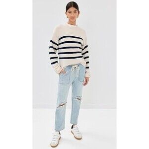 One Teaspoon Shabbies S  Drawstring Hustler Blue Boyfriend Jeans